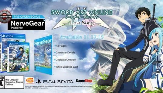 PSVITA/ Sword Art Online - Lost Song - Manga Anime Game from Japan