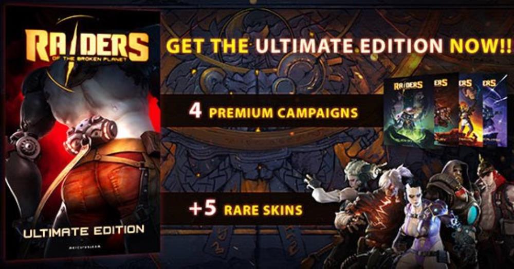 「Raiders of the Broken Planet」は、PC、PS4、Xbox One用の究極のエディションパックを取得しています