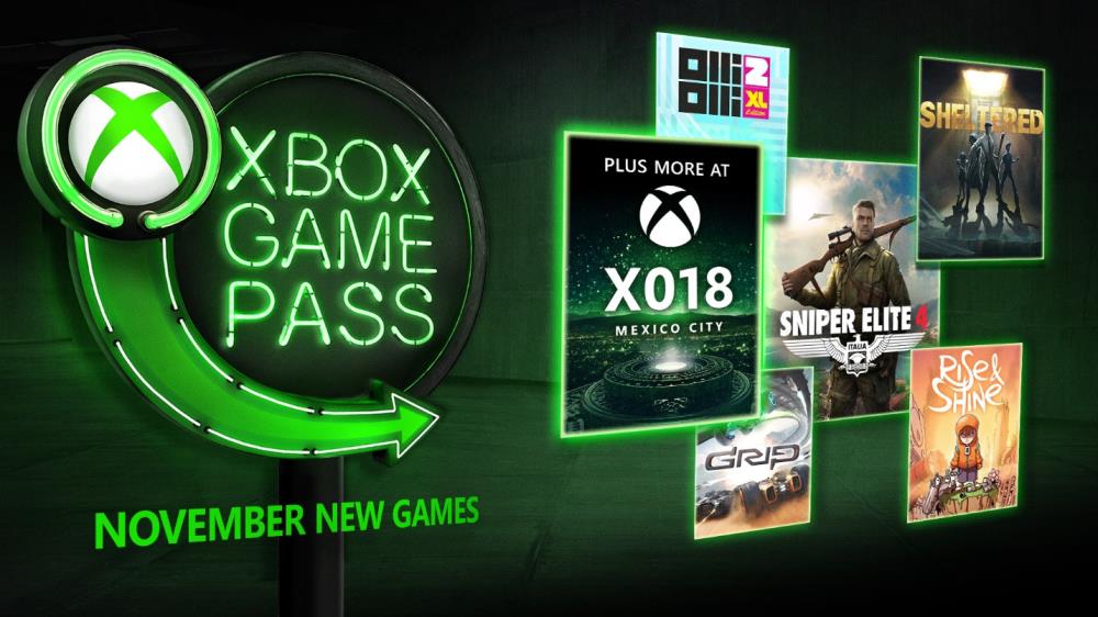 Xbox Game Pass：Sniper Elite 4、Olli Olli 2 XL、シェルター型など11月