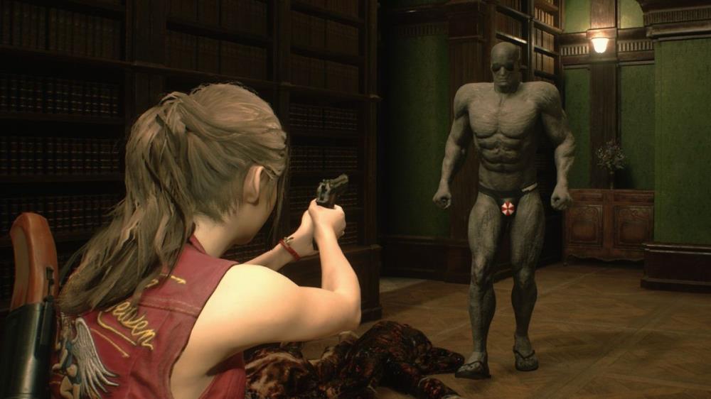 RESIDENT EVIL 2 (2019)] Mr. X's heart is visible under his