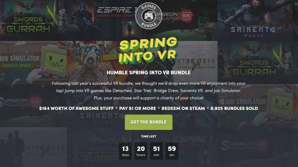 The Humble Spring Into VR Game Bundle - Indie Game Bundles