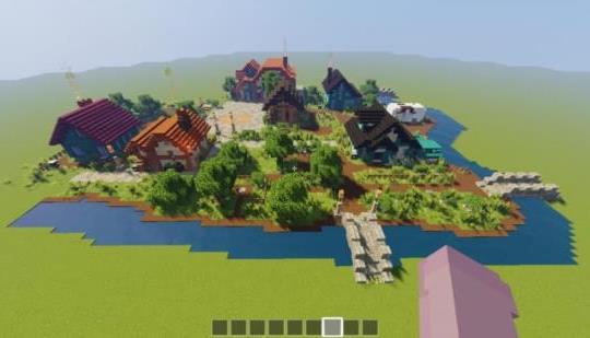 minecraft medieval town square